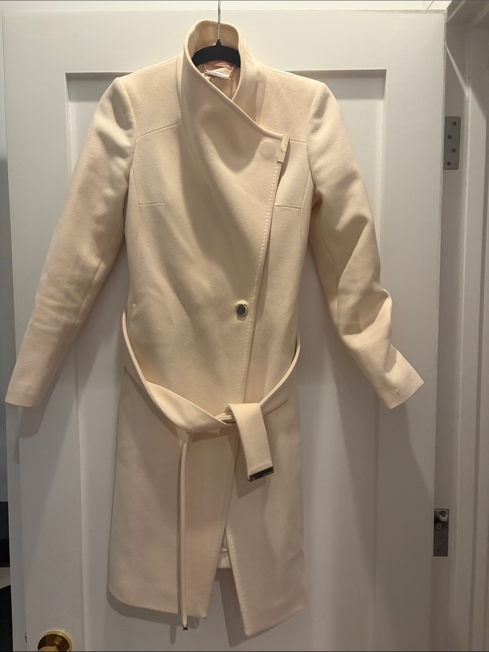 Ted Baker Cream Belted Wrap Trench Coat